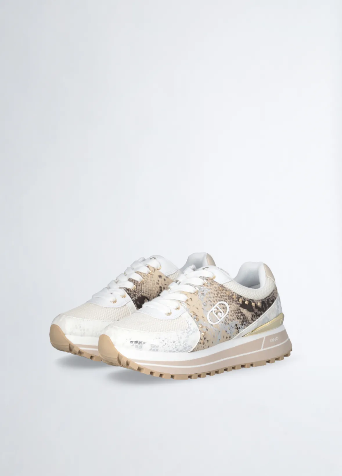 Sneakers con stampa pitone