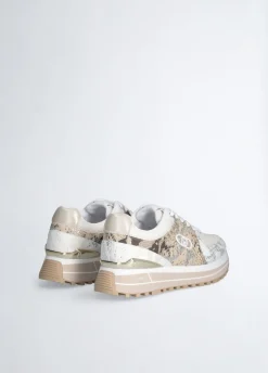 Sneakers con stampa pitone