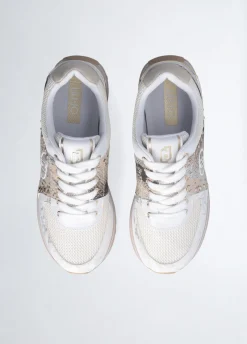 Sneakers con stampa pitone