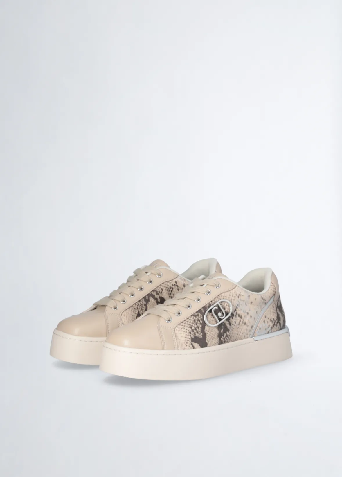 Sneakers con stampa pitone