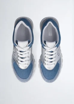 Sneakers in denim con strass