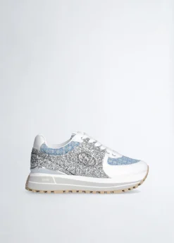 Sneakers in glitter e monogram