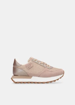 Sneakers in glitter mesh