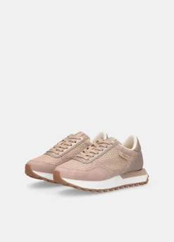 Sneakers in glitter mesh