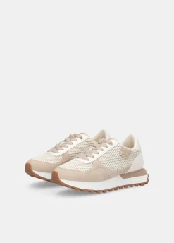 Sneakers in glitter mesh
