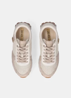 Sneakers in glitter mesh