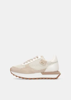 Sneakers in glitter mesh