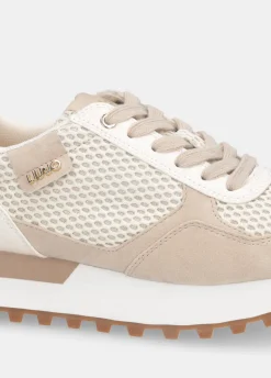 Sneakers in glitter mesh