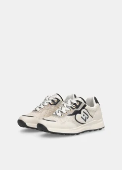 Sneakers in glitter mesh