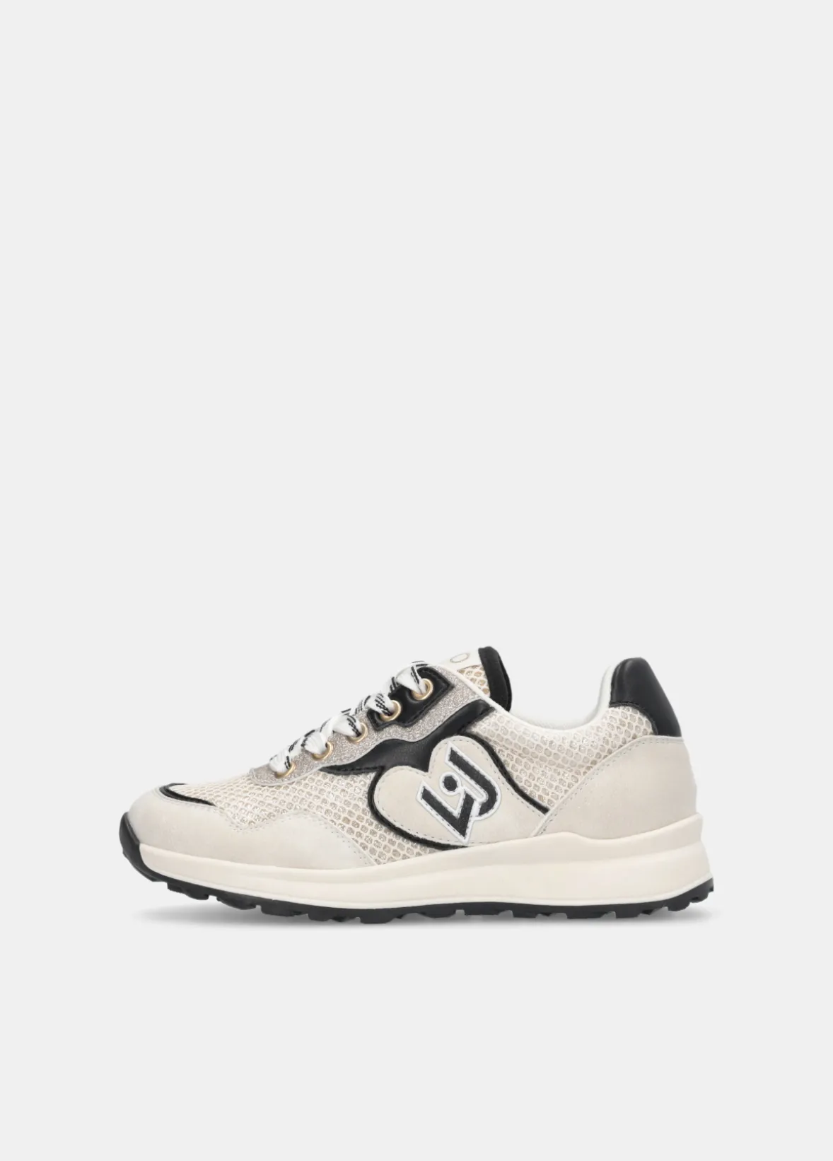 Sneakers in glitter mesh