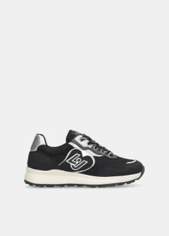 Sneakers in glitter mesh