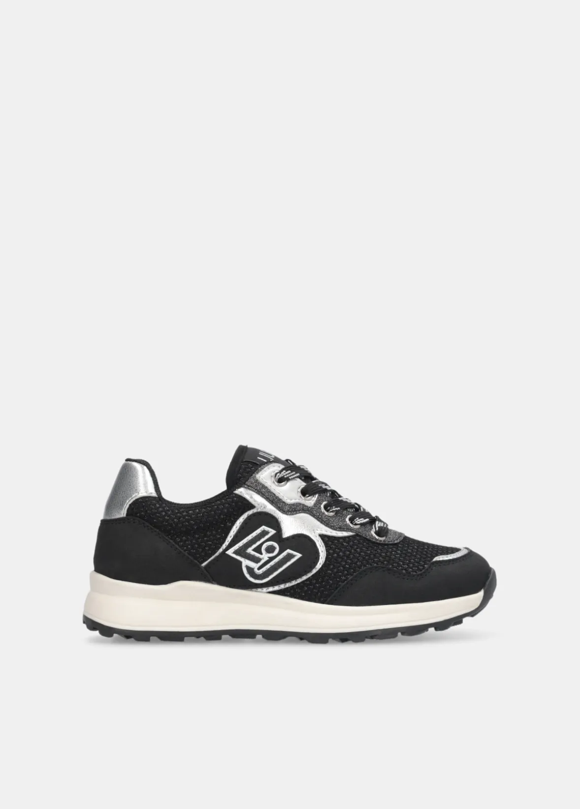 Sneakers in glitter mesh