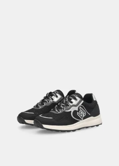 Sneakers in glitter mesh