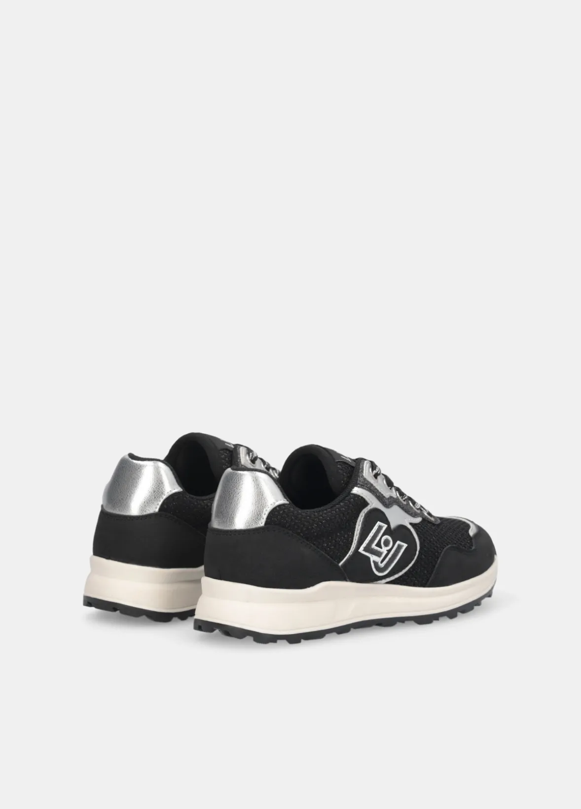 Sneakers in glitter mesh