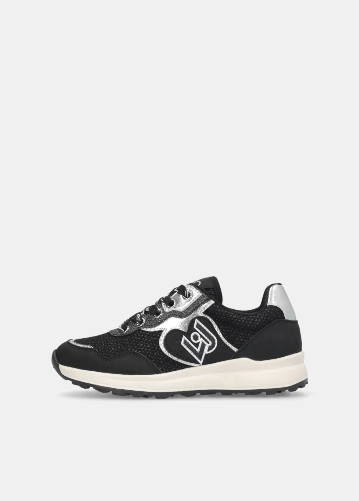 Sneakers in glitter mesh