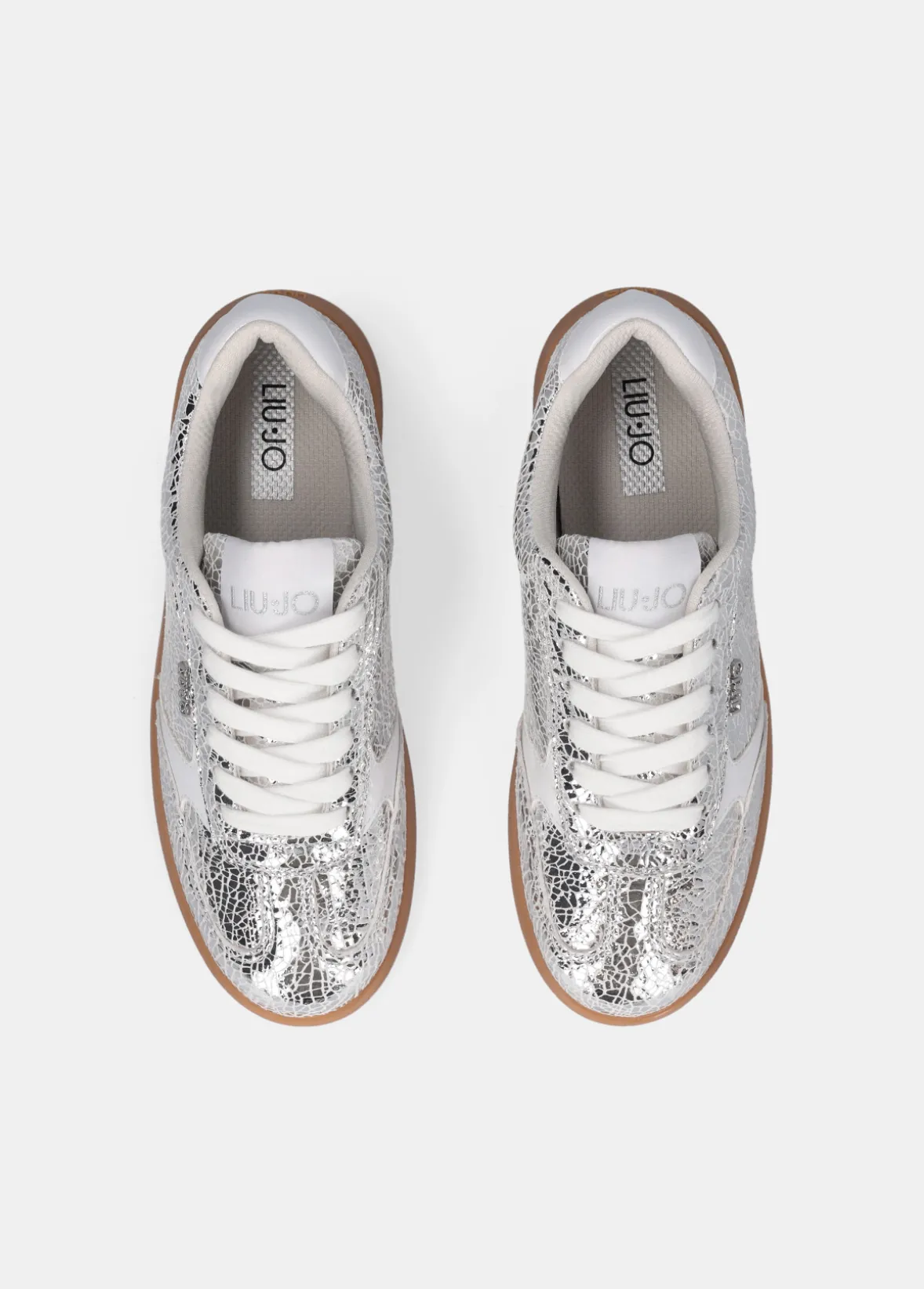 Sneakers in pelle crackle laminata