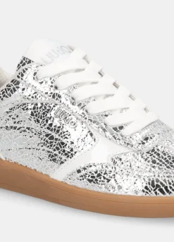 Sneakers in pelle crackle laminata