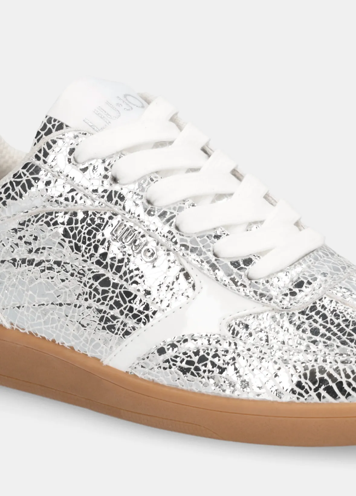 Sneakers in pelle crackle laminata