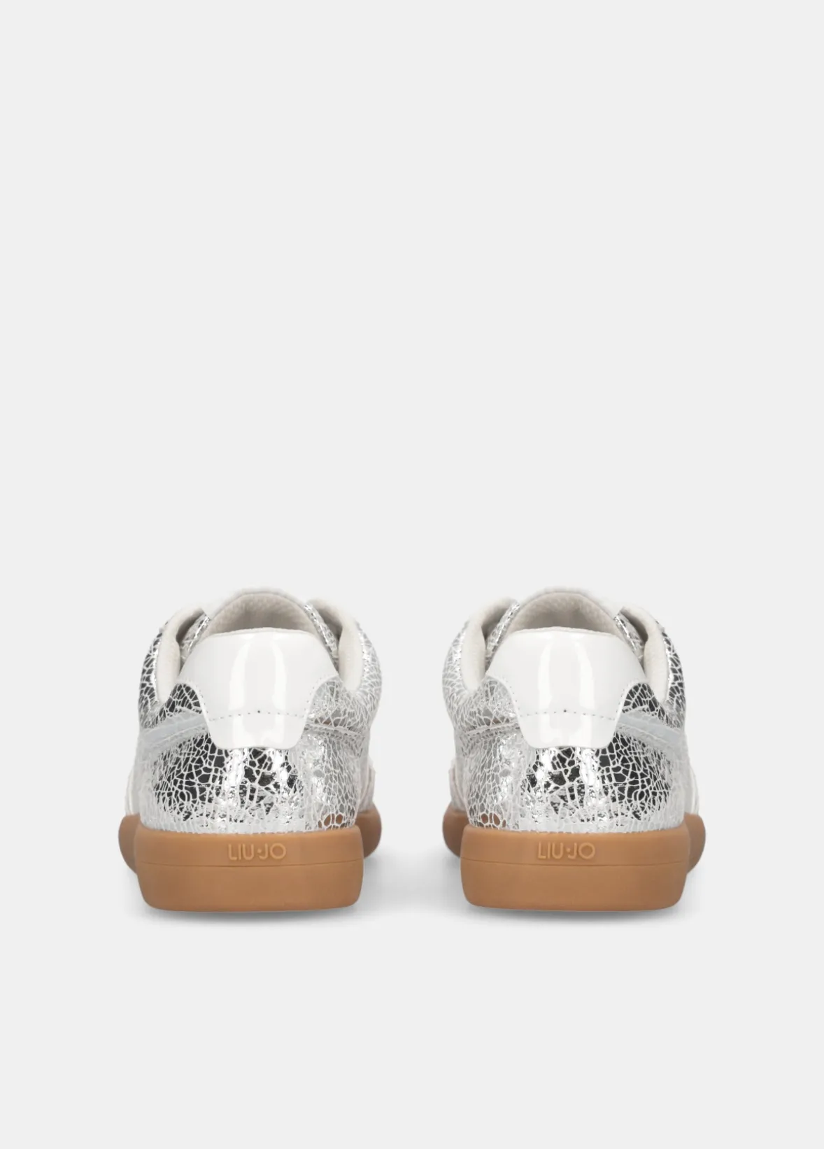 Sneakers in pelle crackle laminata
