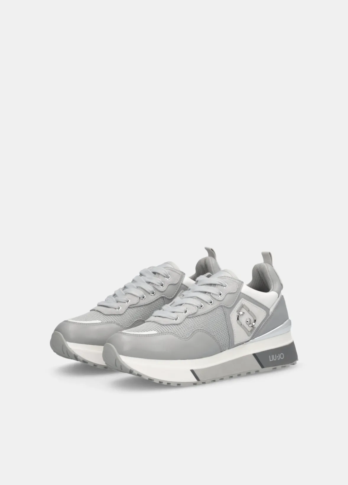 Sneakers in pelle e mesh