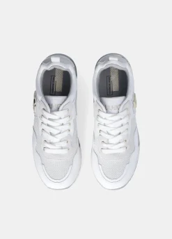 Sneakers in pelle e mesh