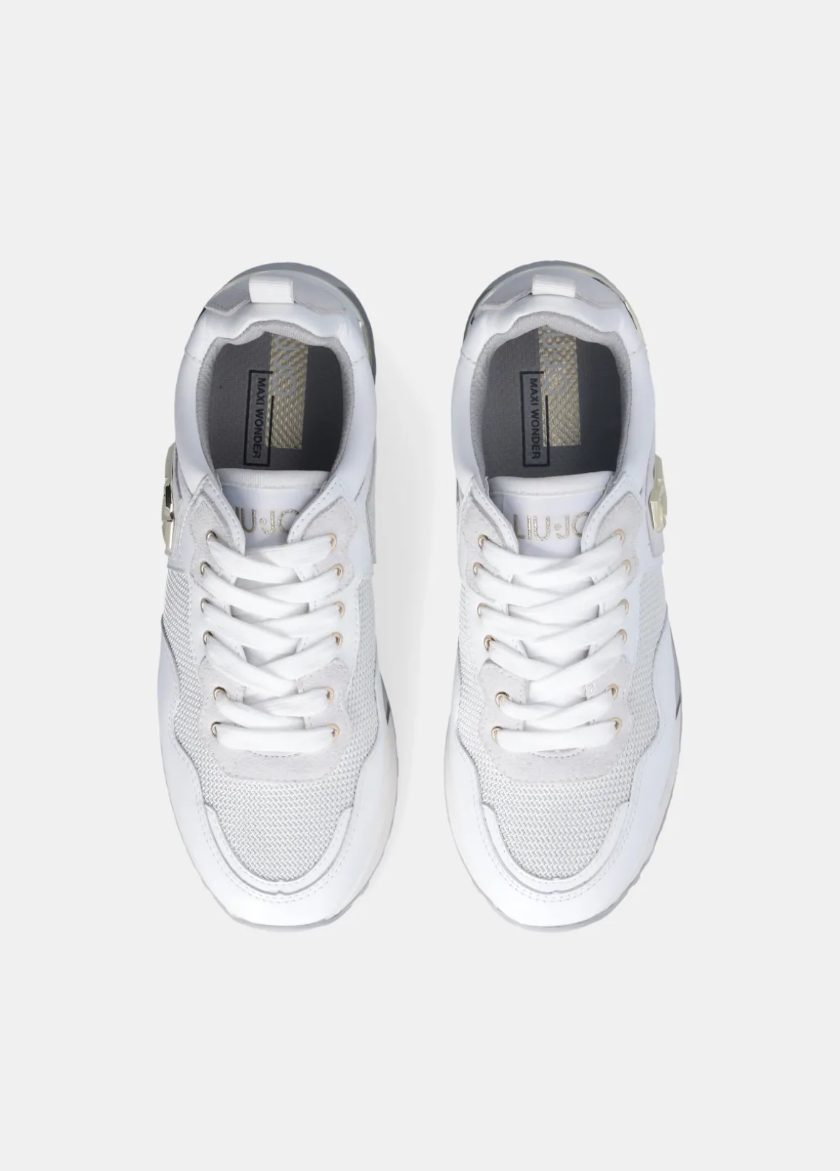 Sneakers in pelle e mesh