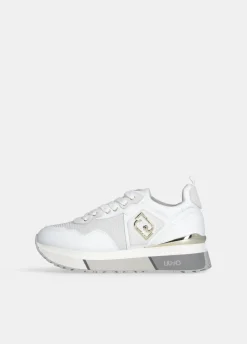Sneakers in pelle e mesh