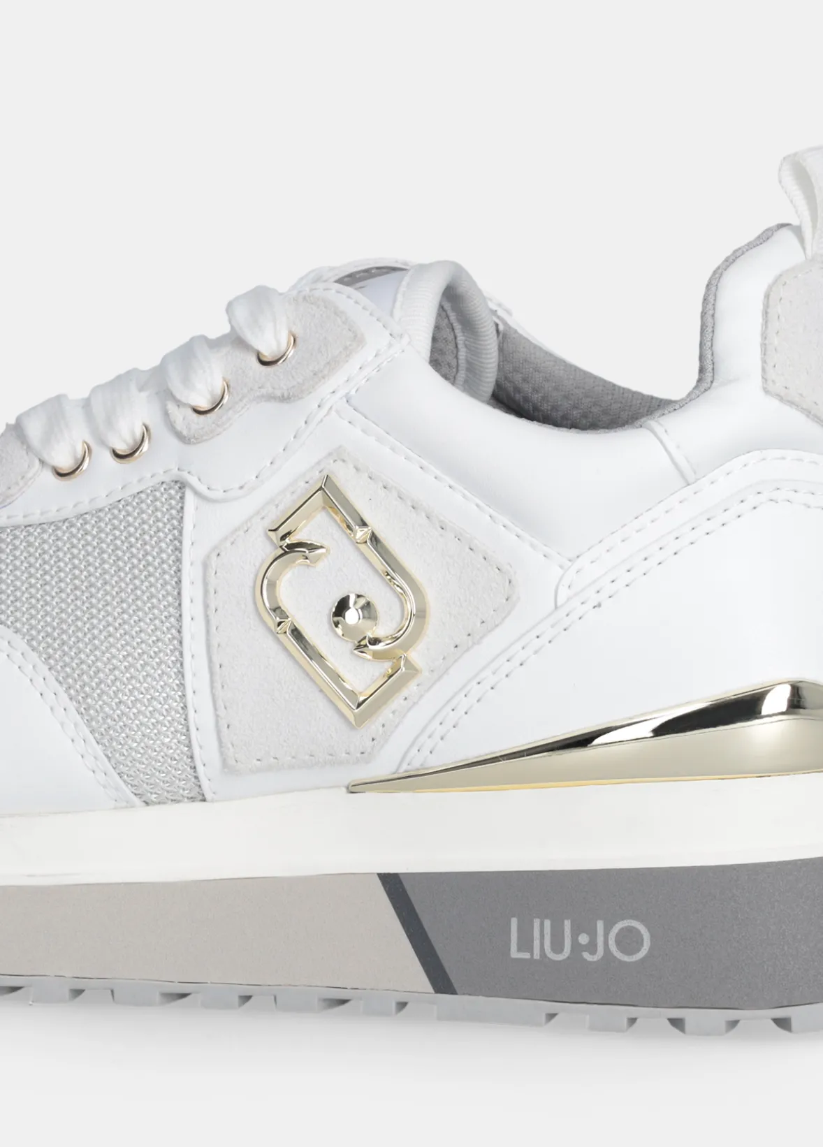 Sneakers in pelle e mesh