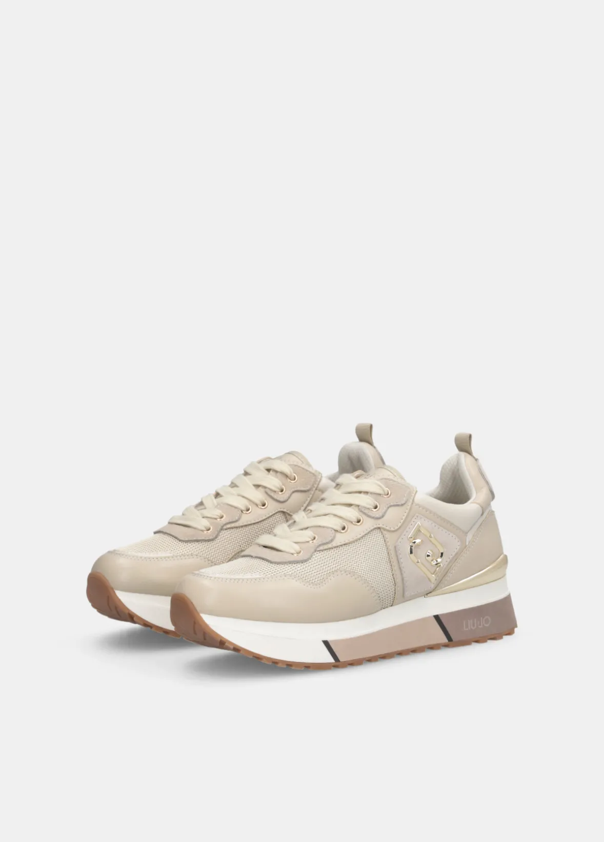 Sneakers in pelle e mesh