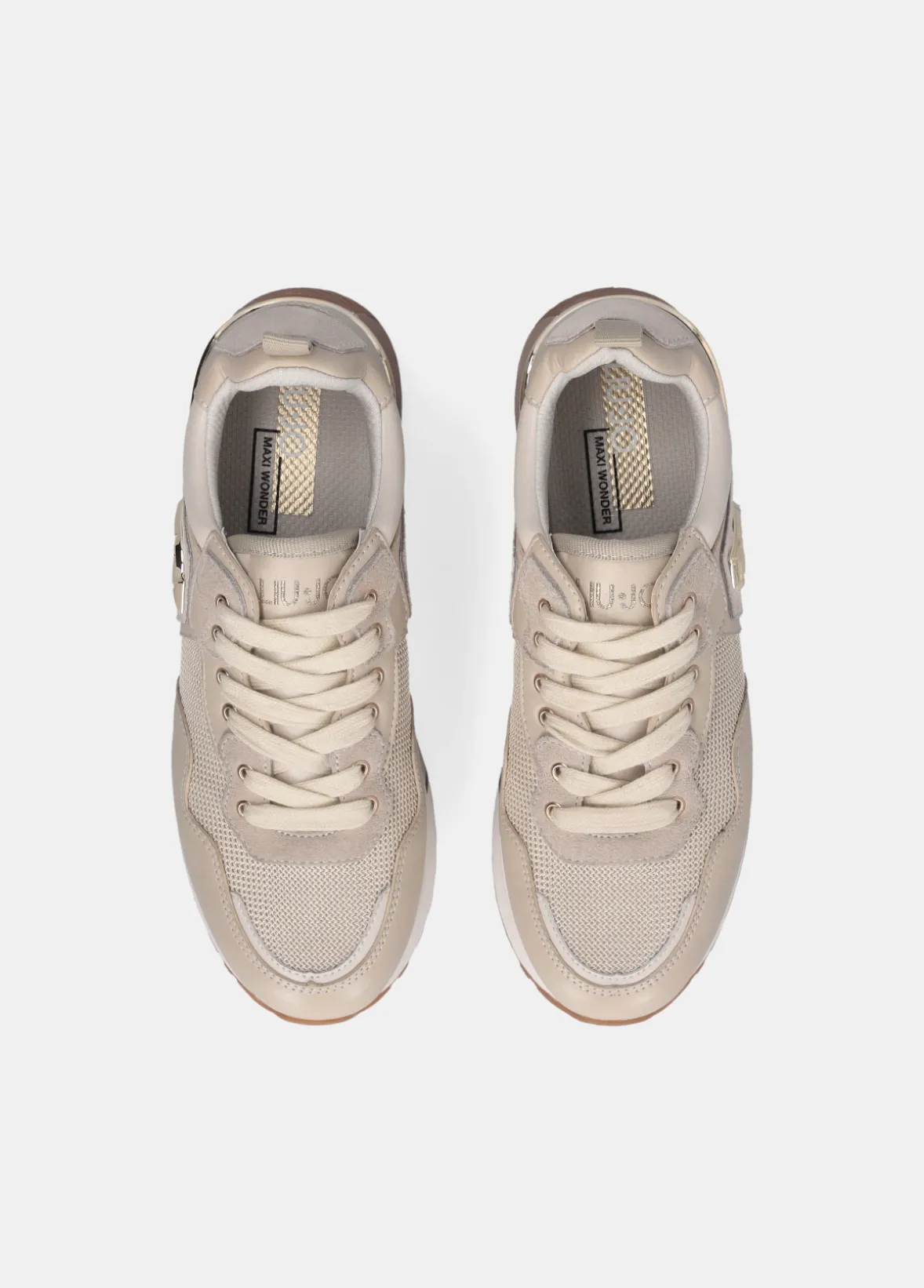 Sneakers in pelle e mesh