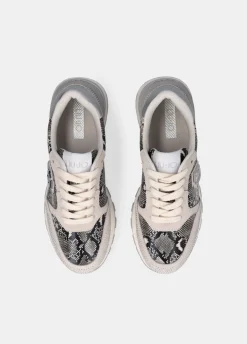 Sneakers in pitone con strass