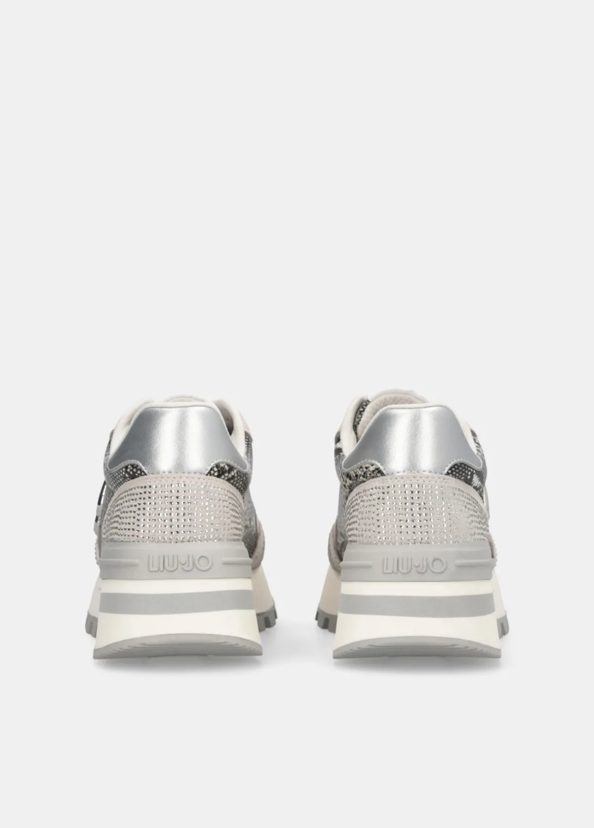 Sneakers in pitone con strass