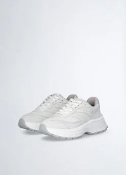 Sneakers in suede e brighty mesh