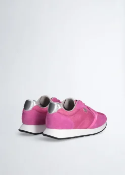 Sneakers in suede e brighty mesh