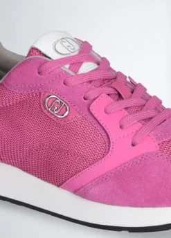 Sneakers in suede e brighty mesh
