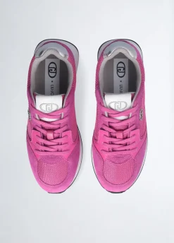 Sneakers in suede e brighty mesh