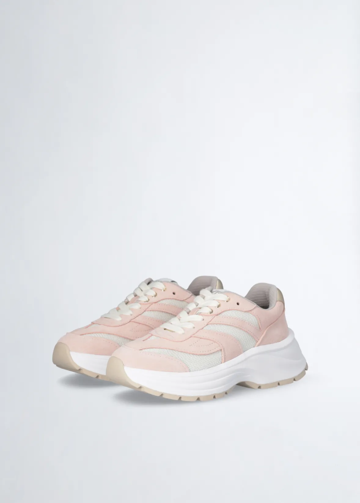 Sneakers in suede e brighty mesh