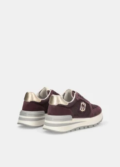 Sneakers in suede e mesh