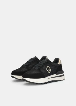 Sneakers in suede e mesh