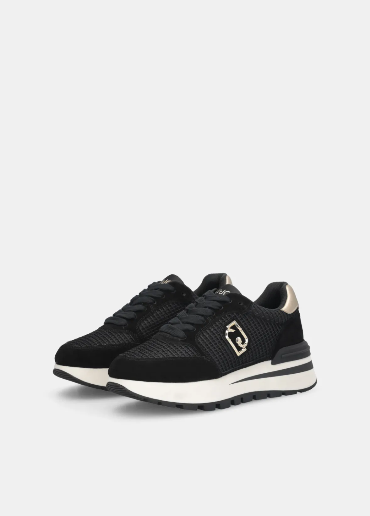 Sneakers in suede e mesh