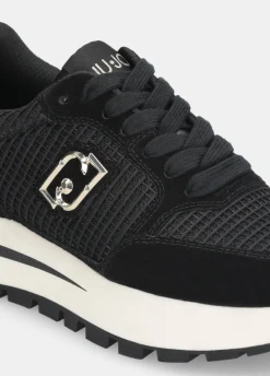 Sneakers in suede e mesh
