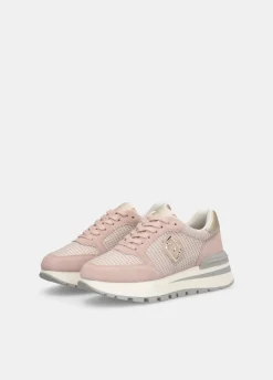 Sneakers in suede e mesh