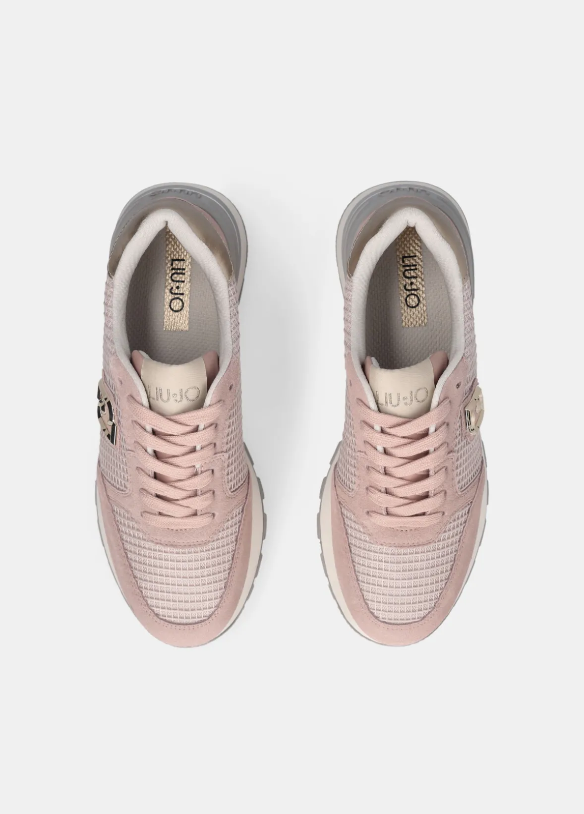 Sneakers in suede e mesh