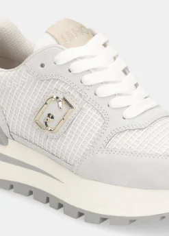 Sneakers in suede e mesh