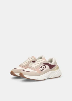 Sneakers in suede e nylon