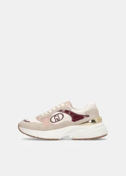Sneakers in suede e nylon
