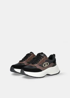 Sneakers in suede e pelle
