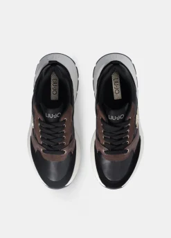Sneakers in suede e pelle