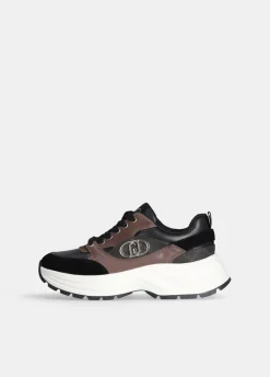 Sneakers in suede e pelle