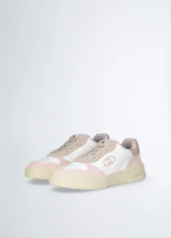 Sneakers in suede e pelle
